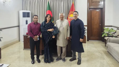 প্রধান উপদেষ্টা ড. ইউনূসের সঙ্গে সোহেল তাজ ও শারমিন আহমদের সাক্ষাৎ