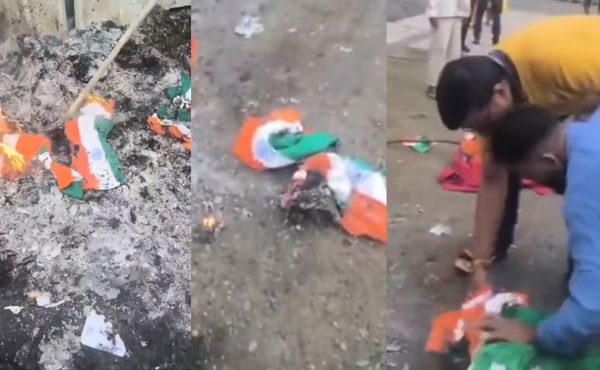 ভারতে আবর্জনার স্তূপে পোড়ানো হলো জাতীয় পতাকা, ভিডিও ভাইরাল