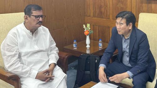 ভূমিমন্ত্রীর সাথে ডোমইয়াং মেটা কোম্পানির প্রতিনিধিদলের সাক্ষাৎ