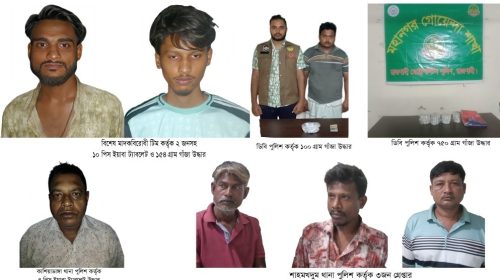 নগরীতে মাদকবিরোধী অভিযানে মাদক ব্যবসায়ী ও মাদকসেবী গ্রেপ্তার