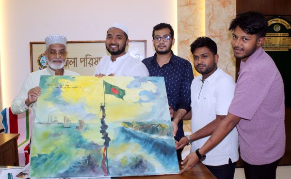 জুলাই গণঅভ্যুত্থানের স্মারক ক্যানভাস উপহার